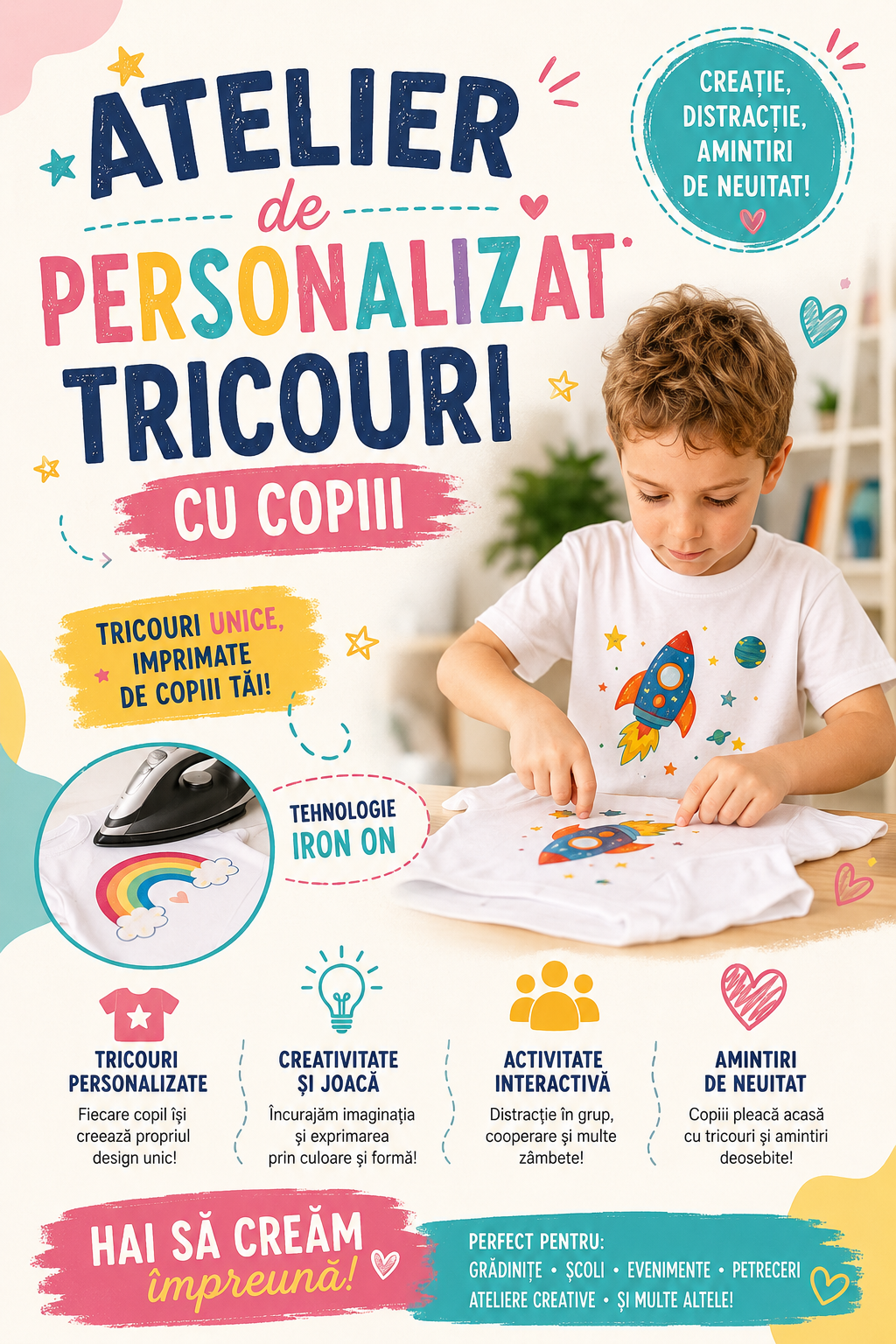 Atelier de creatie | tricouri personalizate
